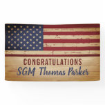 American Flag Military Retirement Party Banner