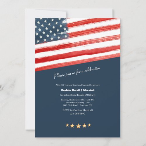 American Flag Military Retirement Party