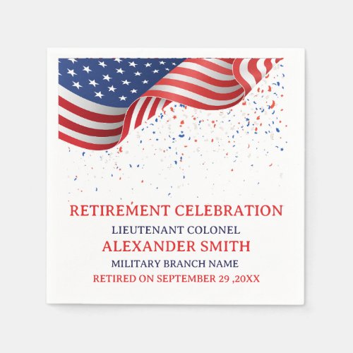 American Flag Military Retirement Party