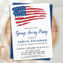 American Flag Military Soldier Going Away Party Invitation