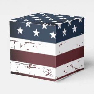 American Flag Military Stars And Stripes Favor Boxes