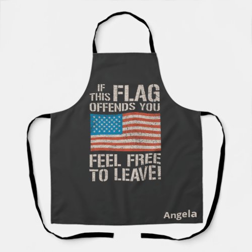 American Flag Military Stencil Political Apron