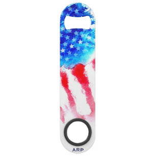 *~* American Flag Military Veteran Red White Blue Bar Key