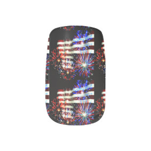 American Flag Minx Nail Wraps
