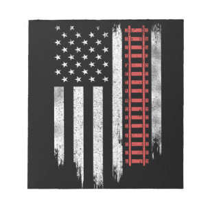 American Flag Model Train Railroad Notepad