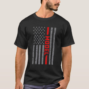 American Flag Model US Flag Vintage For Men Dad T-Shirt