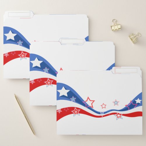 American flag modern abstract design 2 file folder