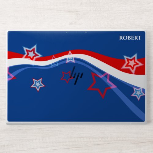 American flag modern abstract design HP laptop skin
