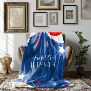 American flag modern design fleece blanket