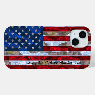 American Flag Monogram iPhone 15 Case