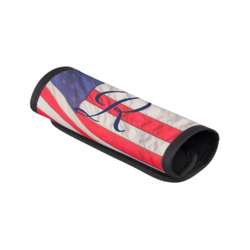 American Flag Monogram Luggage Handle Wrap