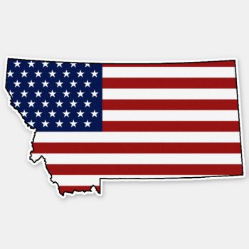 American Flag Montana Sticker by ThinBlueLineDesign at Zazzle