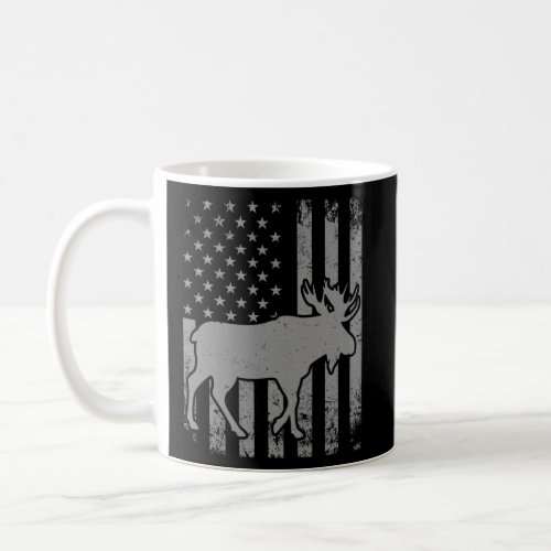American Flag Moose Cool Design For Men Women Moos Coffee Mug