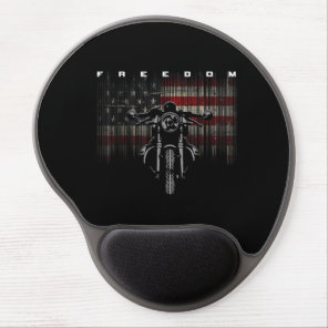 American Flag Motorcycle Freedom Gel Mouse Pad