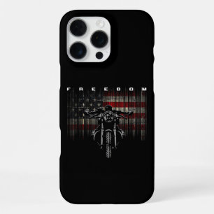 American Flag Motorcycle Freedom iPhone 16 Pro Max Case