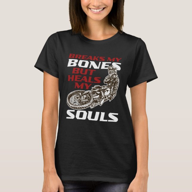 American Flag Motorcycle Ride Motocross Exhibition T-Shirt (Front)