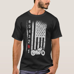 American Flag Motorcycle T-Shirt