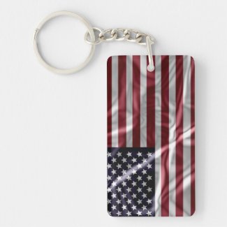 American Flag, Motto in Vintage Folded Art Design