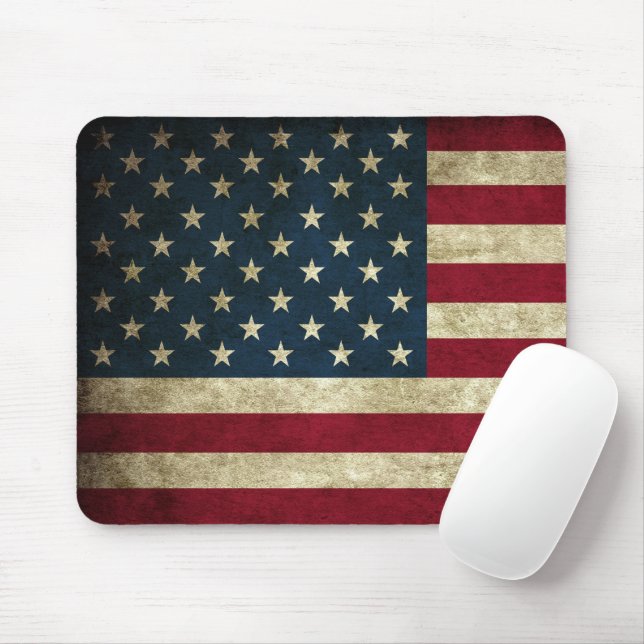 American Flag Mouse Pad (With Mouse)