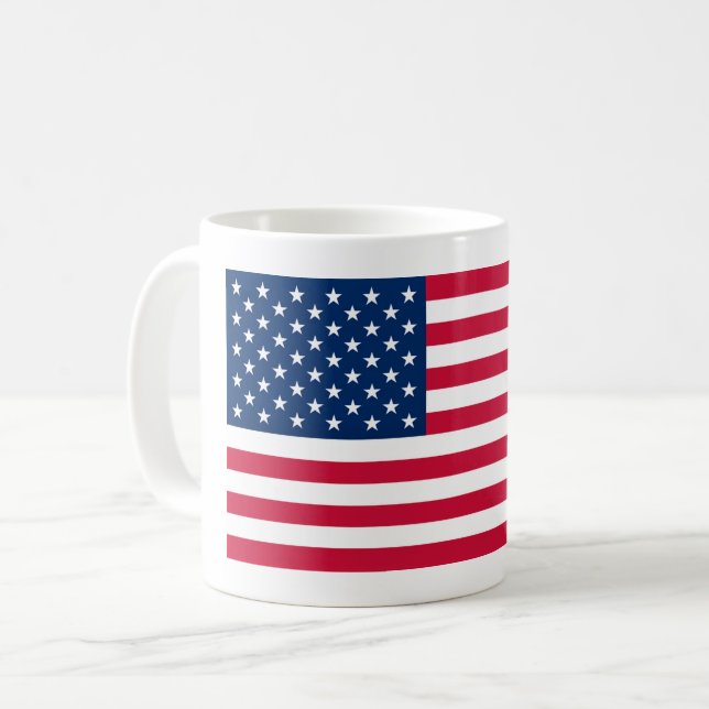 American Flag Mug Patriotic USA (Front Left)