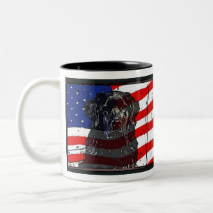 American Flag Mug With Working Dog