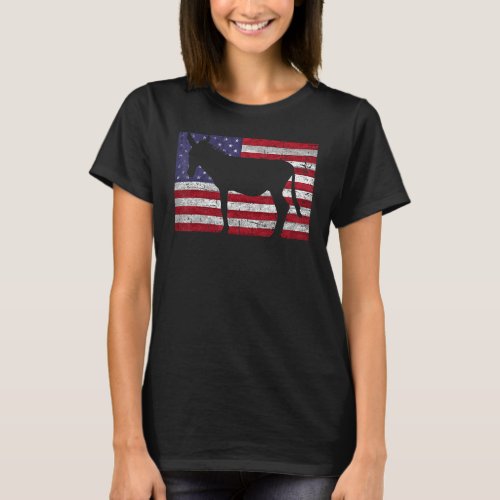 American Flag Mule 4th Of July Patriotic Donkey Ow T_Shirt