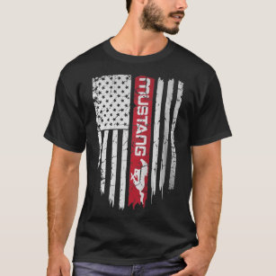 American Flag Mustang T-Shirt