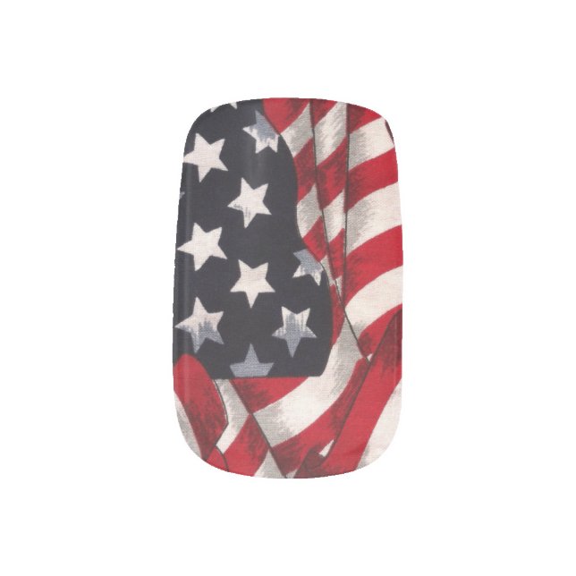 American Flag Nail Art Decals (Left Thumb)