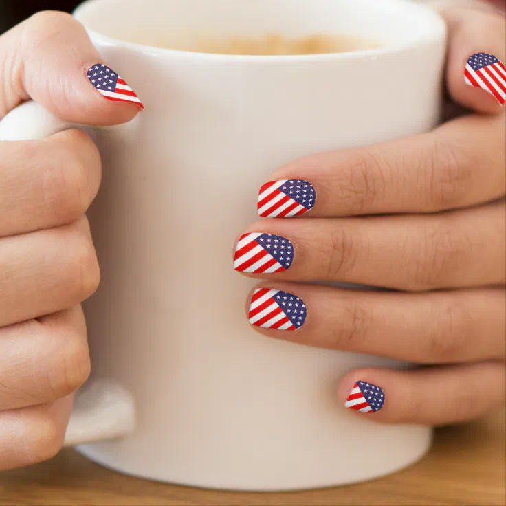 American flag nail extensions for Independence day Minx Nail Art | Zazzle American flag nail extensions for Independence day Minx Nail Art | Zazzle