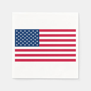 American Flag Napkins USA
