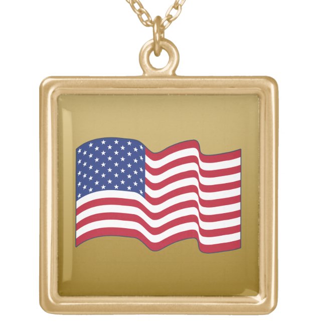 American Flag Necklace  (Front)