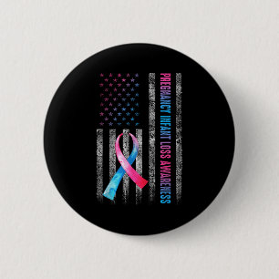 American Flag Nk & Blue Pregnancy Infant Loss Button