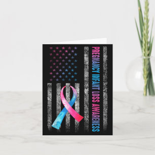American Flag Nk & Blue Pregnancy Infant Loss Card