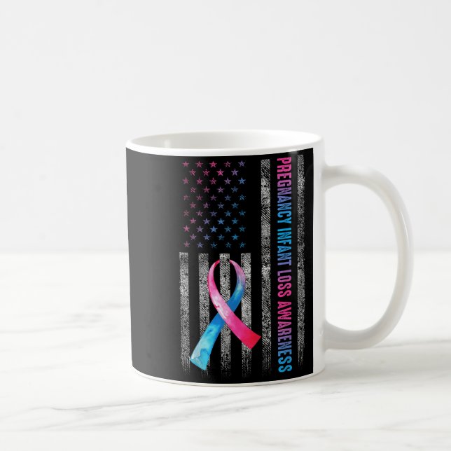 American Flag Nk &amp; Blue Pregnancy Infant Loss  Coffee Mug (Right)