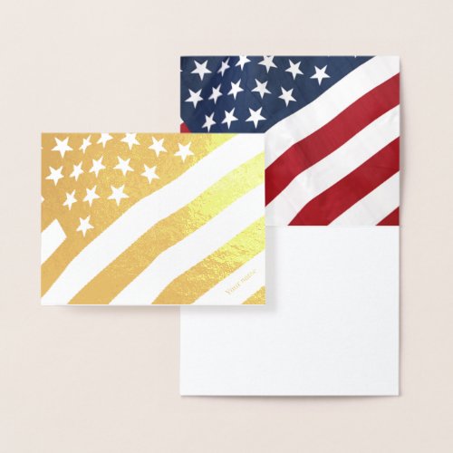 American Flag Note Card