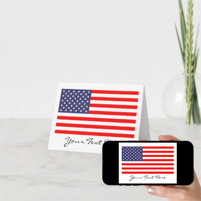 American flag note cards Zazzle