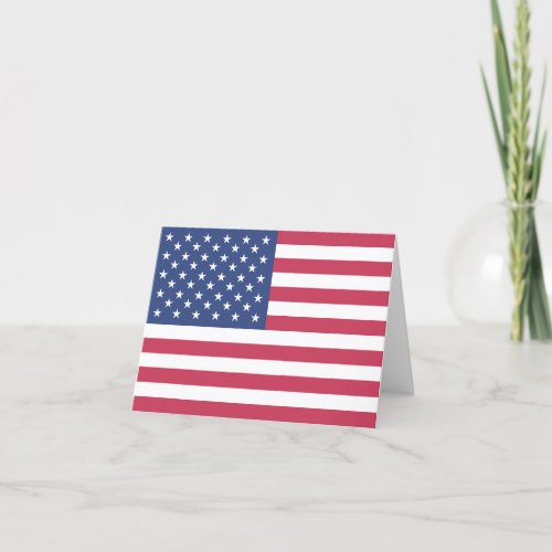 American Flag Note Thank You Card