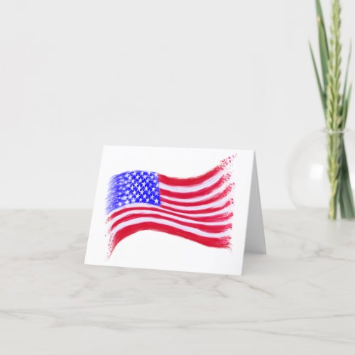 American Flag Notecard Stationery 