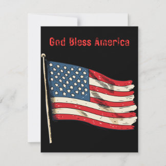 American flag notecards customizable