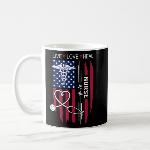 American Flag Nurse Day Week Nurse NurseS Day  Coffee Mug