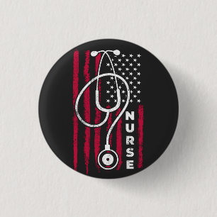 American Flag Nurse, Nurse Button