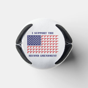 American-Flag-of-Guns-Pistol---2nd-Amendment Can Cooler