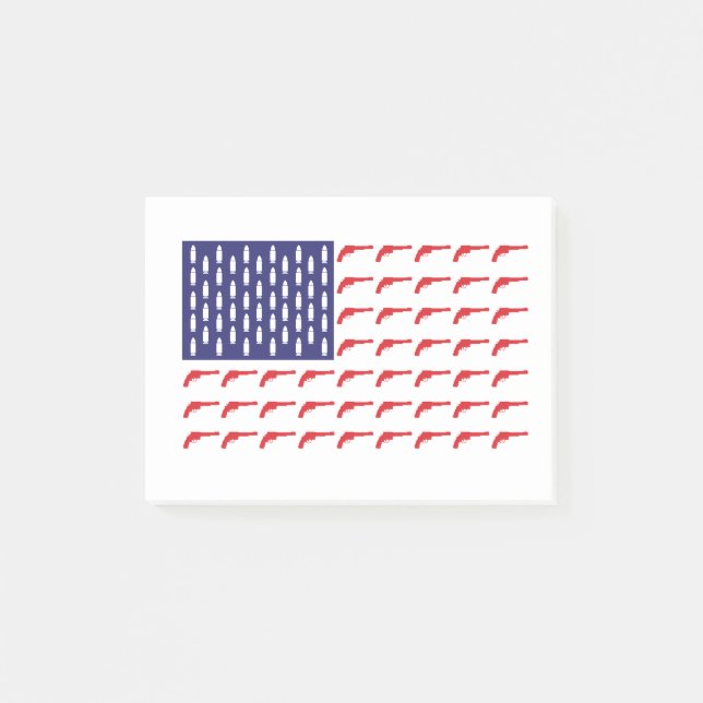 American-Flag-of-Revolver--Guns Post-it Notes (Front)