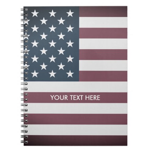 American flag of USA custom spiral notebook