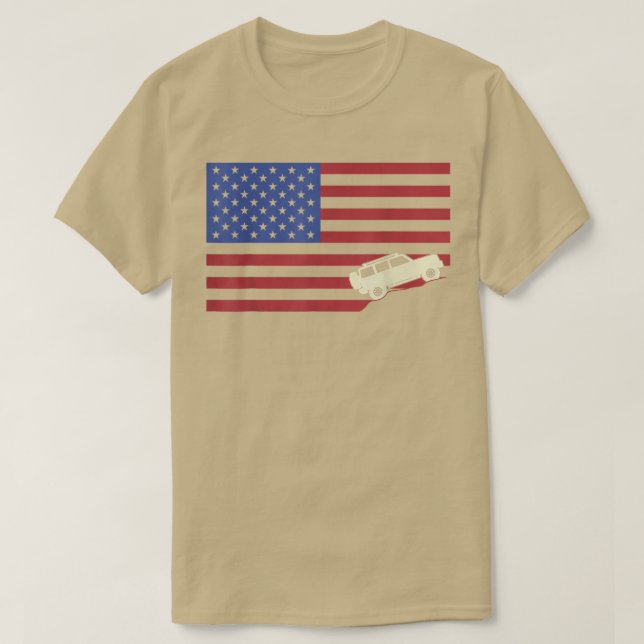 American Flag Offroad Patriotic OffRoad 44 Offroad T-Shirt (Design Front)
