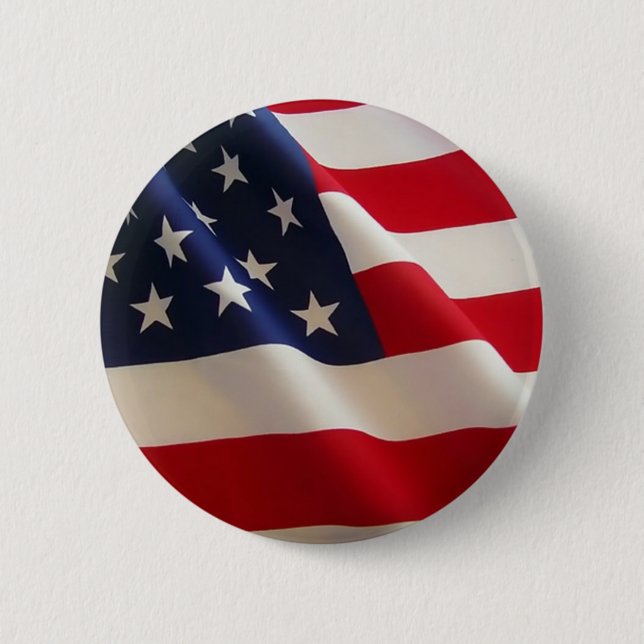 American Flag. Old Glory! Pinback Button (Front)