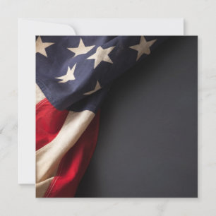 American Flag on a Chalkboard Announcement