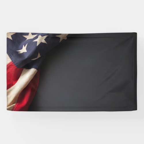 American Flag on a Chalkboard Banner