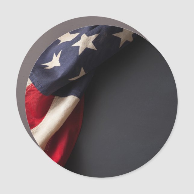 American Flag on a Chalkboard Car Magnet (Front)