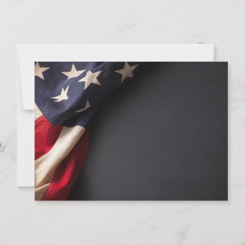American Flag on a Chalkboard Invitation